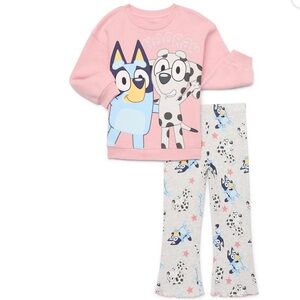 BRAND NEW Bluey Toddler Graphic Print Sweatshirt & Matching Flare Leggings 18Mos